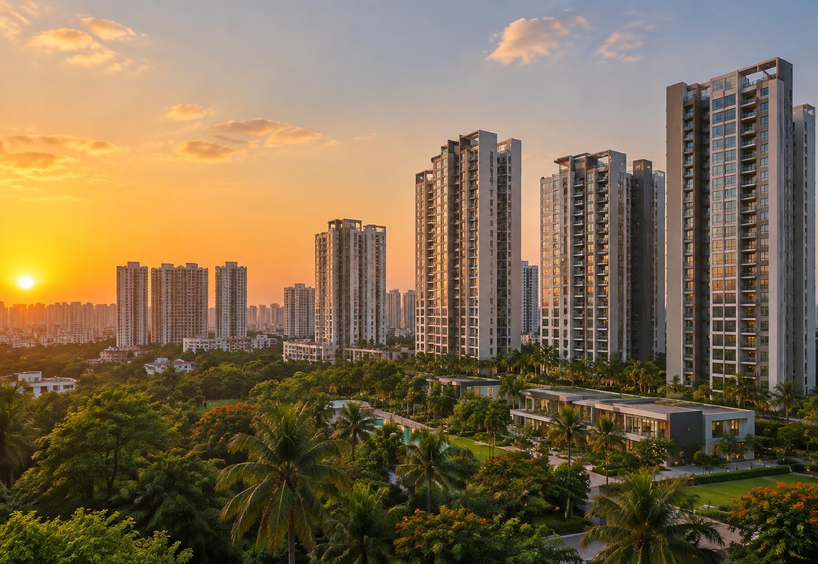 Bengaluru residential towers skyline
